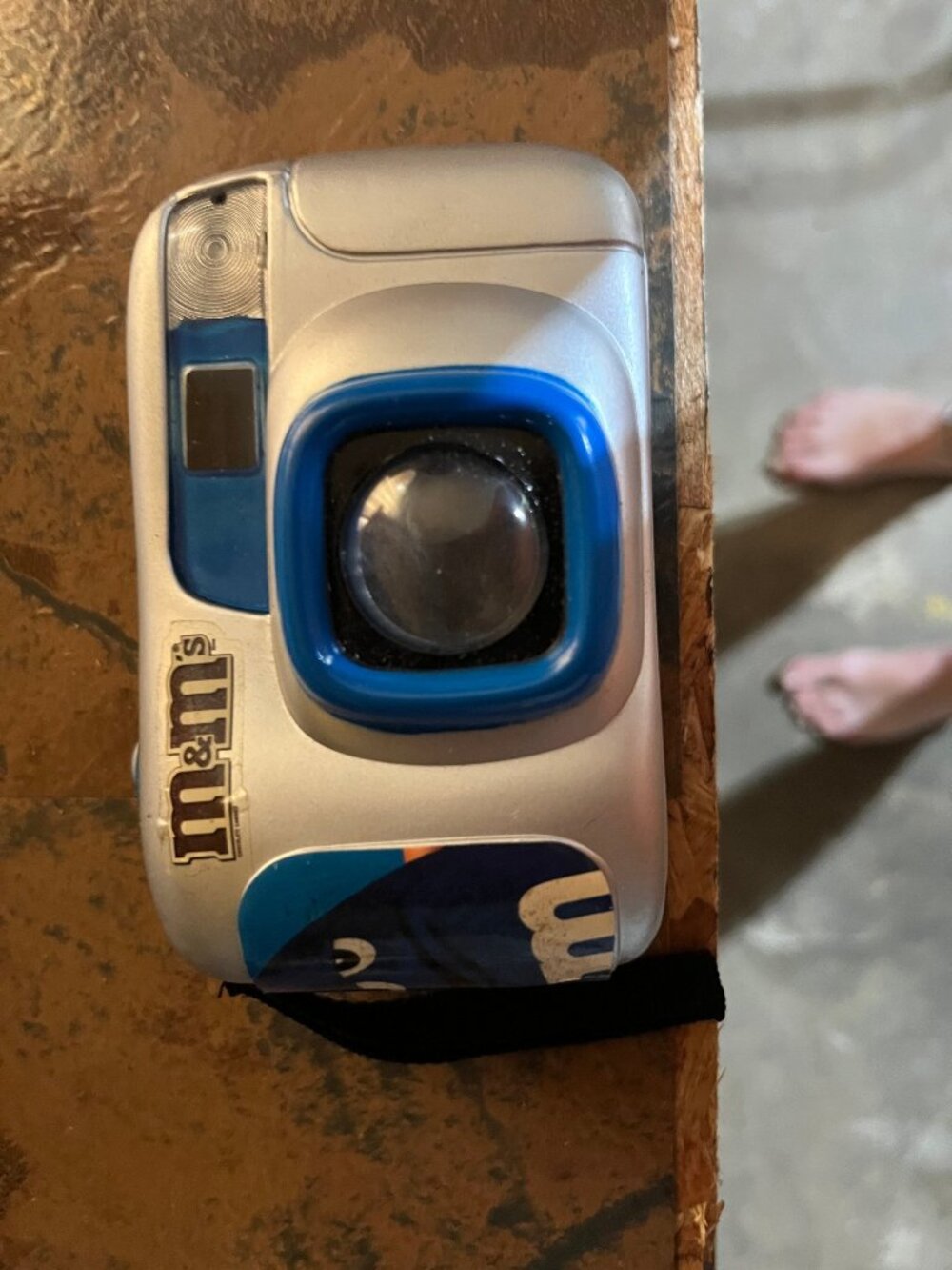 M&M's Handheld Camera Silver Blue Vintage Branded Toy Camera